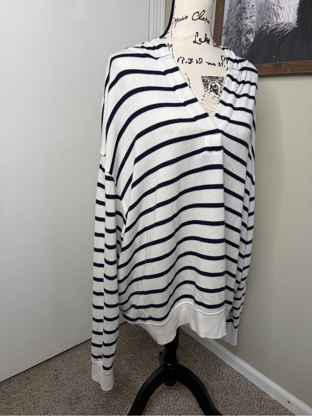Vineyard Vines Navy & White Striped Sweater